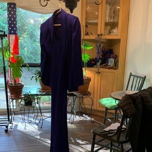 Elegant Purple Women's Dress with Jacket side slit. 14